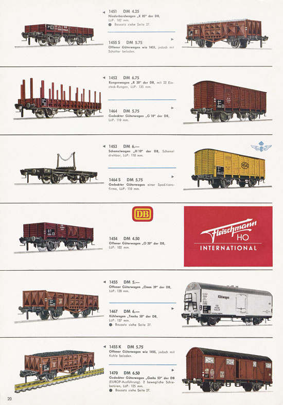 Fleischmann Katalog H0 International 1965-1966