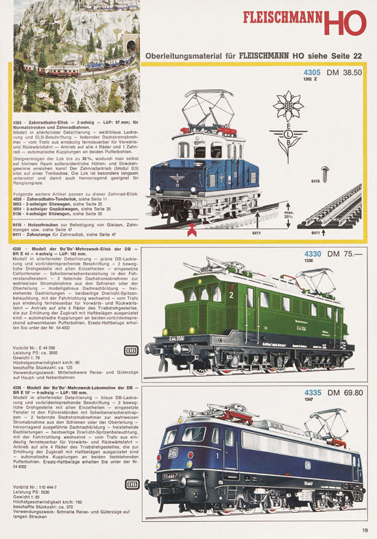 Fleischmann Katalog 1972