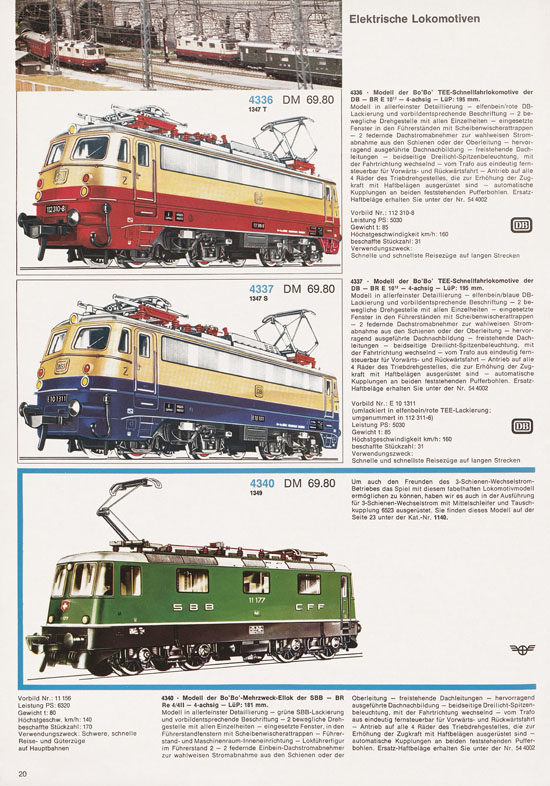 Fleischmann Katalog 1972