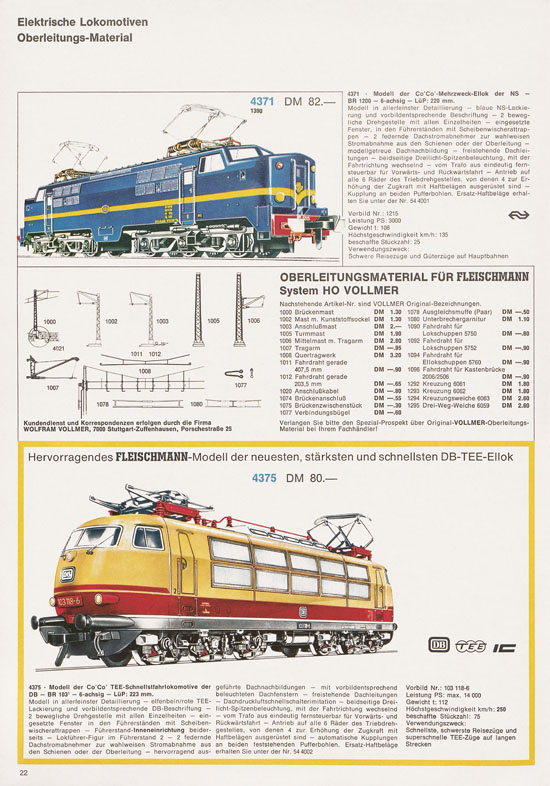 Fleischmann Katalog 1972