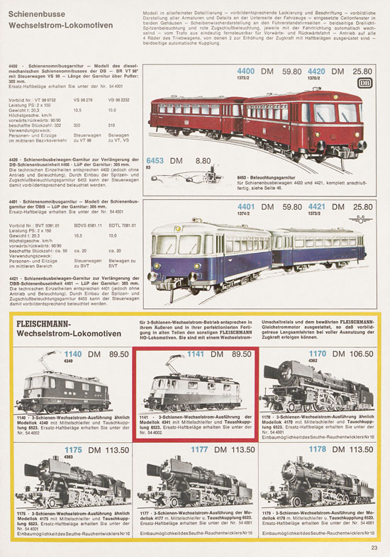 Fleischmann Katalog 1972