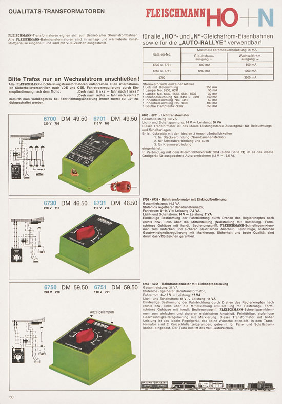 Fleischmann Katalog 1972