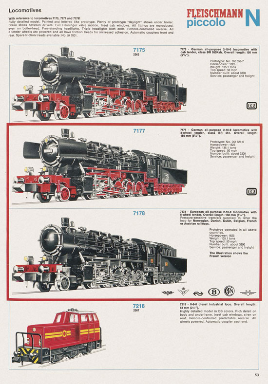 Fleischmann catalog 1971