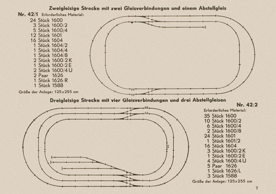 Fleischmann Gleisanlagen 1954