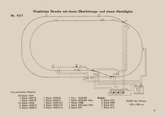 Fleischmann Gleisanlagen 1954