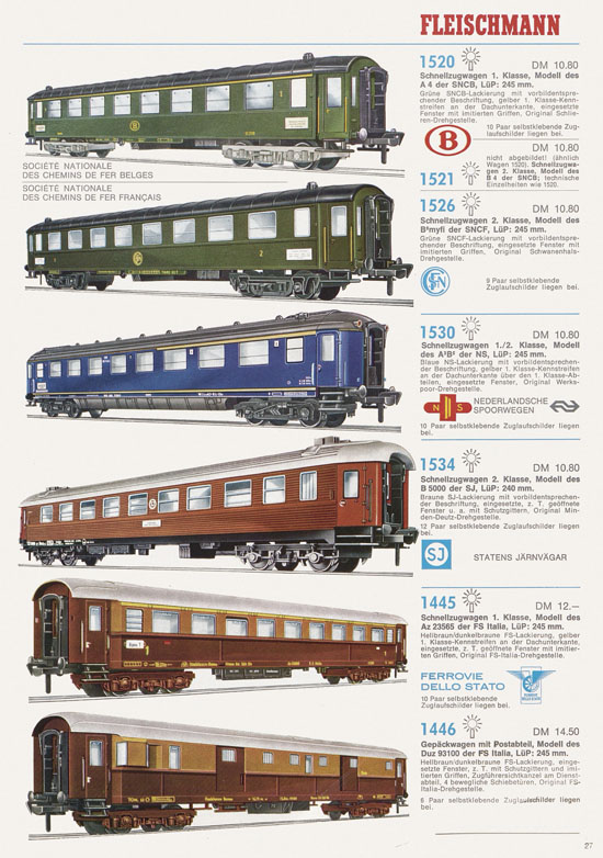 Fleischmann Katalog 1970