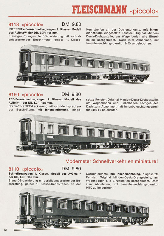 Fleischmann Neuheiten 1971