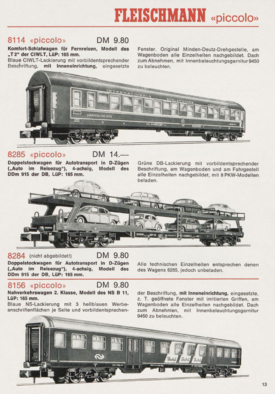 Fleischmann Neuheiten 1971