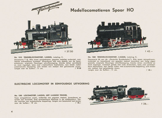 Fleischmann Katalog Nederlands 1957