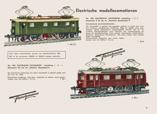 Fleischmann Katalog Nederlands 1957