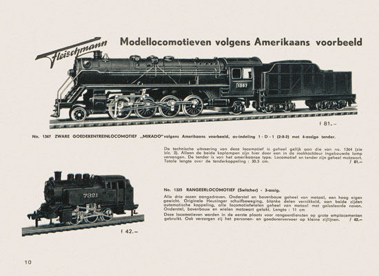 Fleischmann Katalog Nederlands 1957