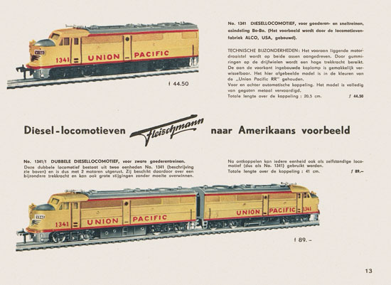 Fleischmann Katalog Nederlands 1957