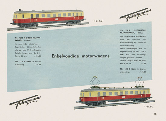 Fleischmann Katalog Nederlands 1957