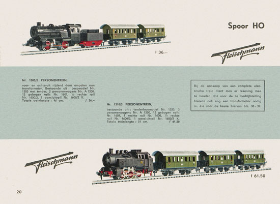 Fleischmann Katalog Nederlands 1957