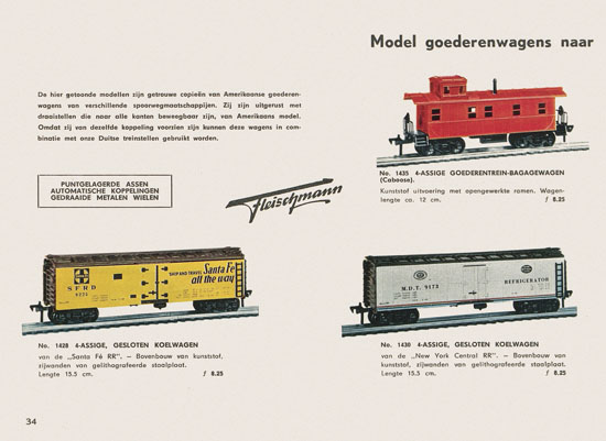 Fleischmann Katalog Nederlands 1957