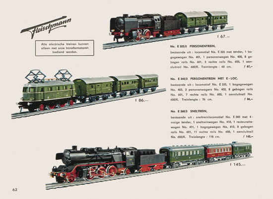 Fleischmann Katalog Nederlands 1957