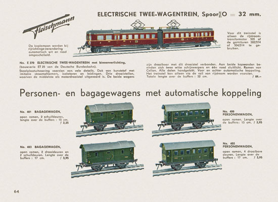 Fleischmann Katalog Nederlands 1957