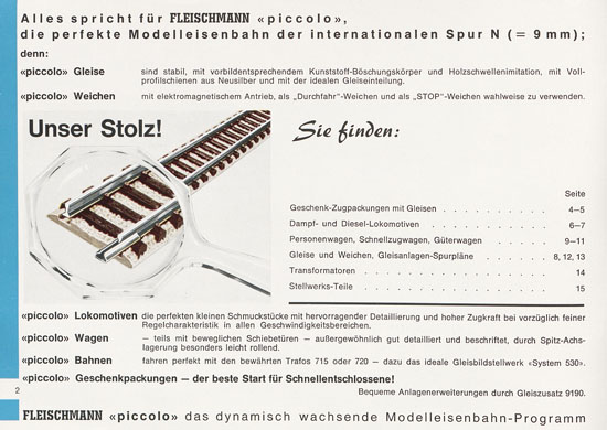 Fleischmann Piccolo Spur N Katalog 1970