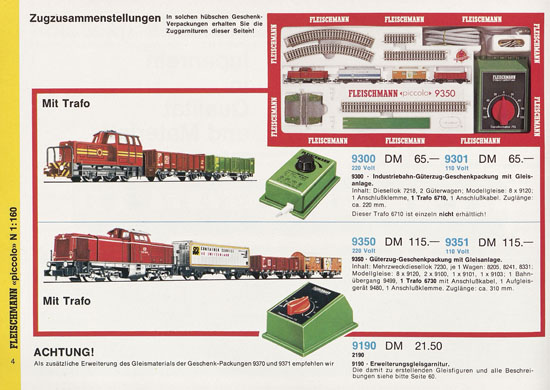 Fleischmann Piccolo Spur N Katalog 1971