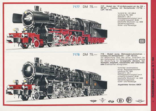 Fleischmann Piccolo Spur N Katalog 1971