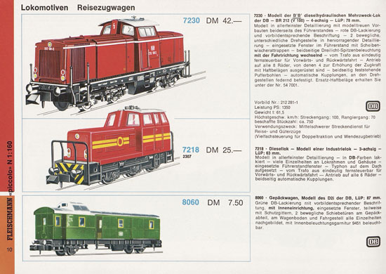 Fleischmann Piccolo Spur N Katalog 1971