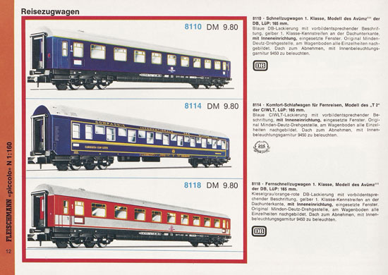 Fleischmann Piccolo Spur N Katalog 1971