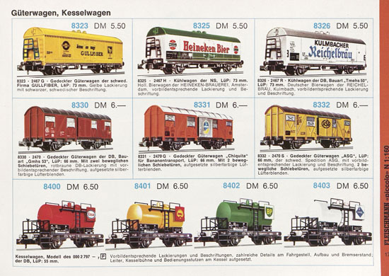 Fleischmann Piccolo Spur N Katalog 1971