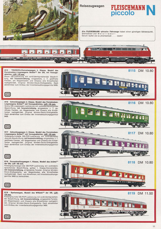 Fleischmann Piccolo Spur N Katalog 1973