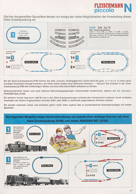 Fleischmann Piccolo Spur N Katalog 1973