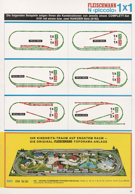 Fleischmann Piccolo Spur N Katalog 1973