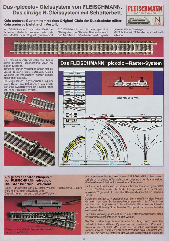 Fleischmann 10 Jahre piccolo Katalog 1979-1980