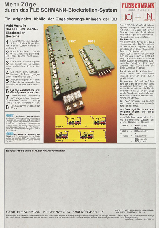 Fleischmann 10 Jahre piccolo Katalog 1979-1980