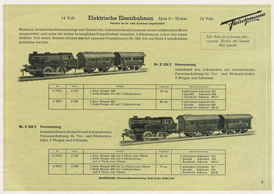 Fleischmann Katalog 1949