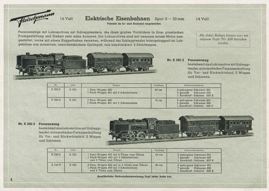 Fleischmann Katalog 1949