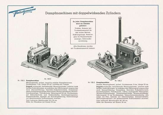 Fleischmann Dampfmaschinen Katalog 1950