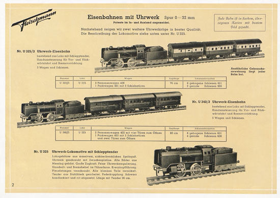 Fleischmann Katalog-Nachtrag 1950