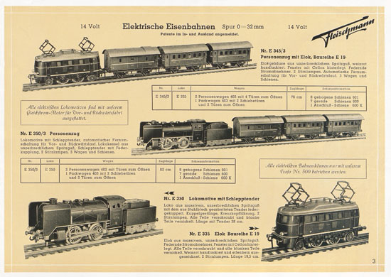 Fleischmann Katalog-Nachtrag 1950