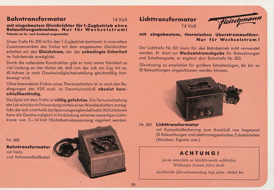 Fleischmann Katalog 1952