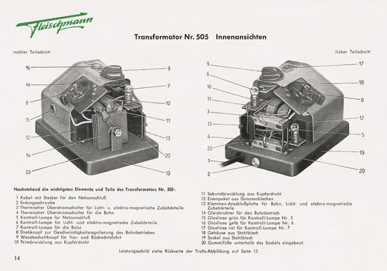 Fleischmann Katalog 1953 Spur 0