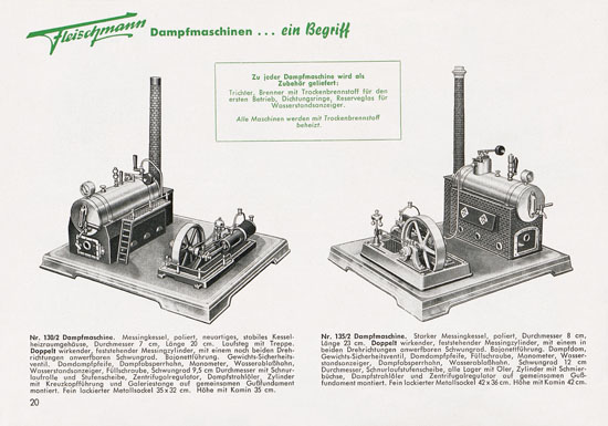 Fleischmann Katalog 1953 Spur 0