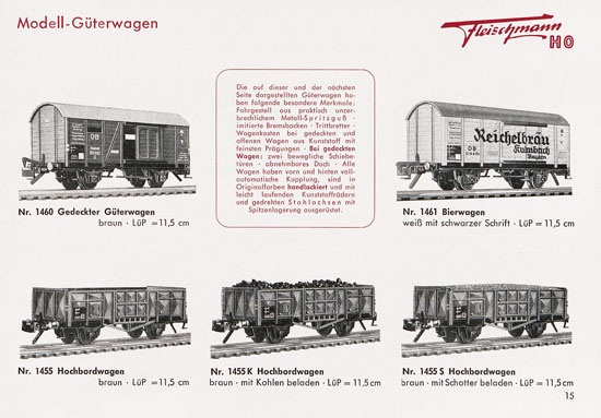 Fleischmann Katalog 1953 Spur H0