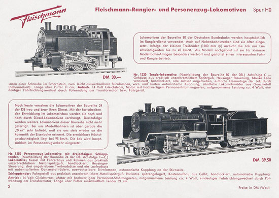 Fleischmann Katalog 1954