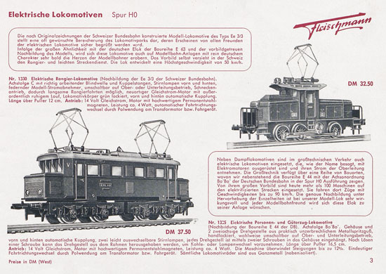 Fleischmann Katalog 1954