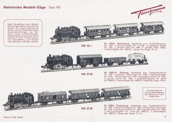 Fleischmann Katalog 1954