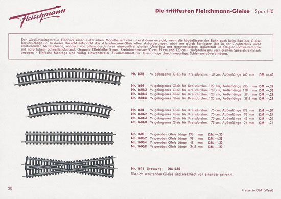 Fleischmann Katalog 1954