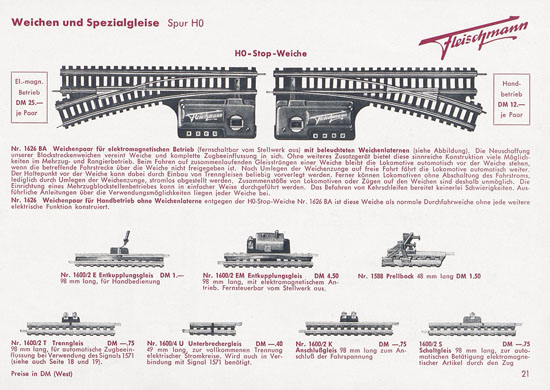 Fleischmann Katalog 1954