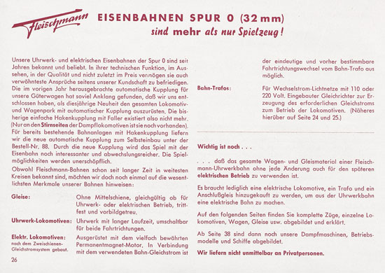 Fleischmann Katalog 1954