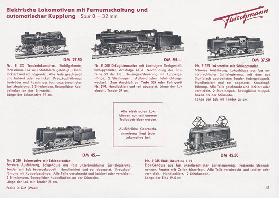 Fleischmann Katalog 1954