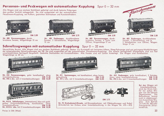 Fleischmann Katalog 1954