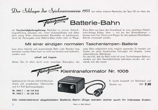 Seite 4 Fleischmann Katalog 1955